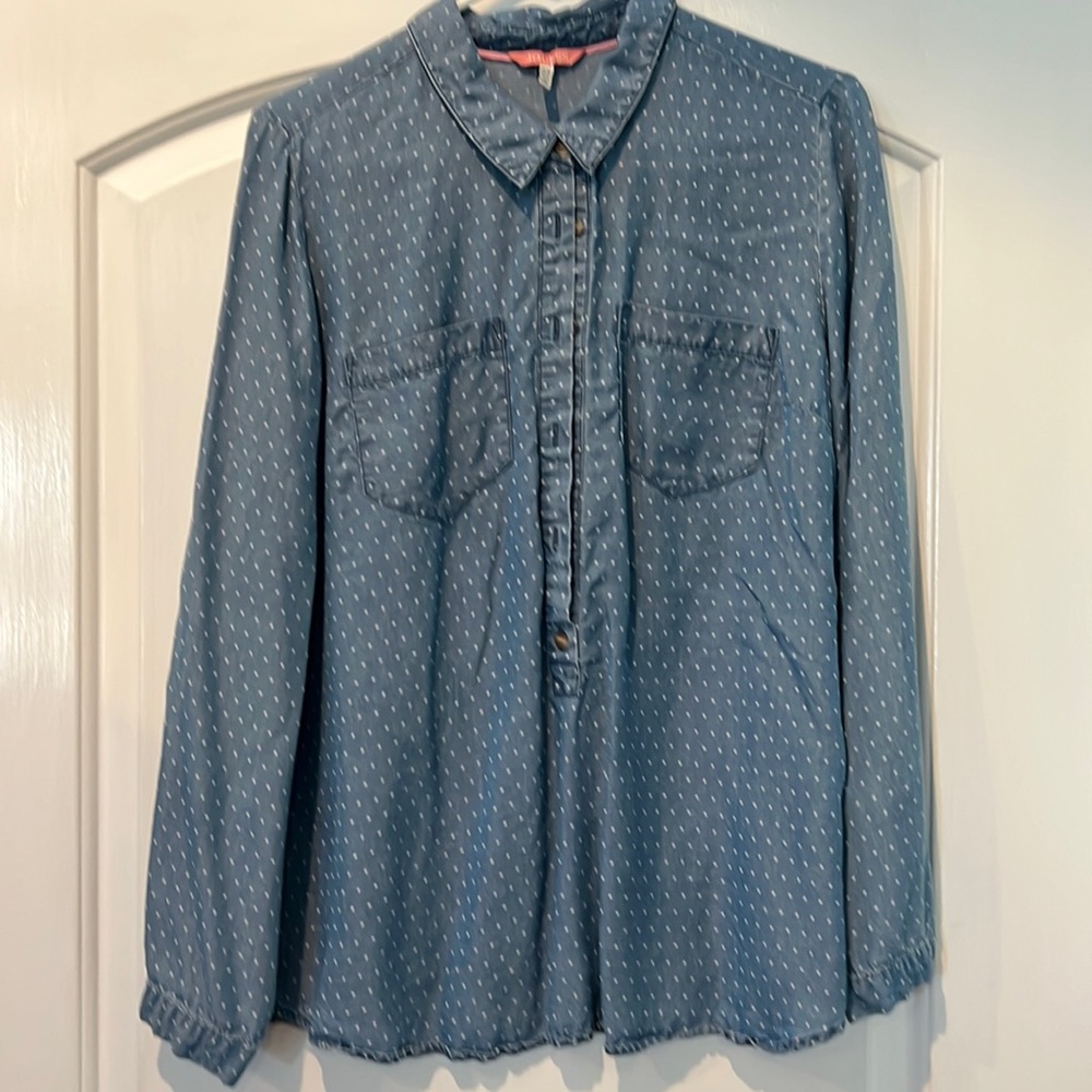 Size 12 tencel denim long sleeve shirt